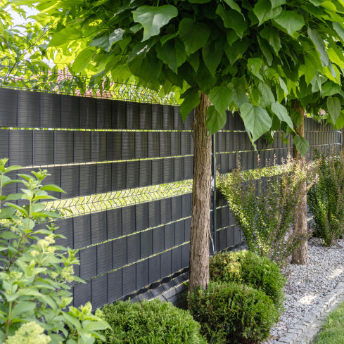 Bandă de gard Quest® Lux 900 g/m², 19cm Antracit RAL7016