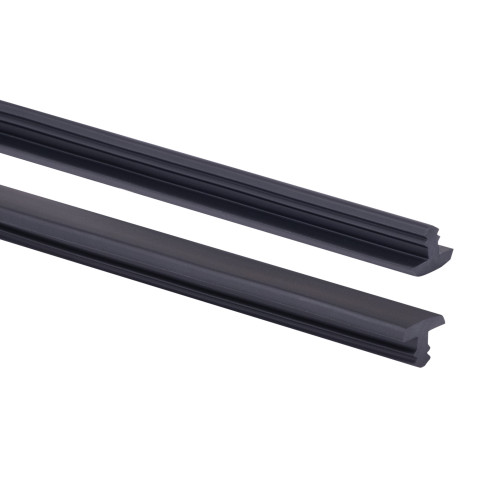 Profil antiderapant pentru scări, negru, canelat, 25m