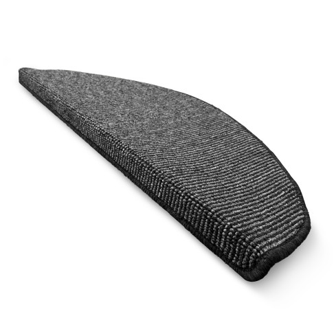Covoraș pentru scări autoadeziv, antiderapant semirotund, 65x28 cm, protecție treaptă, negru