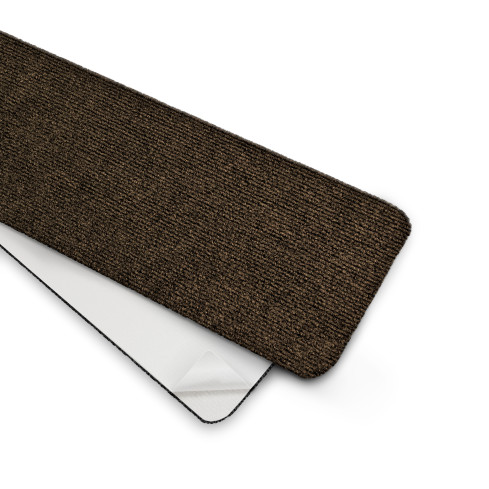 Covoraș antiderapant pentru scări, drept, protecție pentru trepte, maro, 76 cm