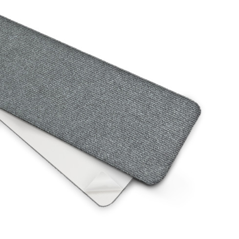 Covoraș antiderapant pentru scări, drept, protecție pentru trepte, gri deschis, 76 cm