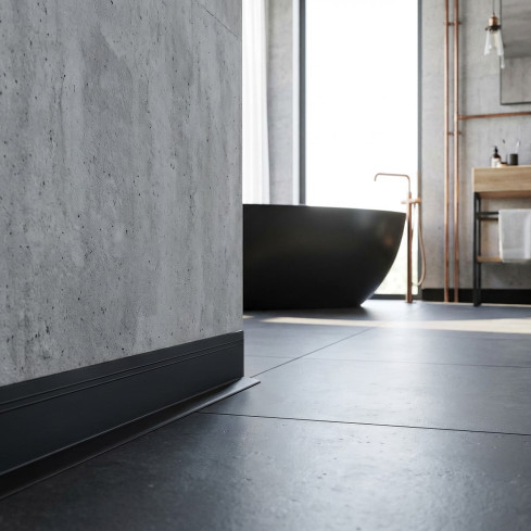 Plintă din PVC autoadezivă, plintă flexibilă DEKOR, 50x20mm, neagră