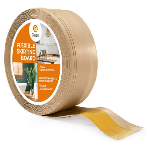 Plintă din PVC autoadezivă, plintă flexibilă DEKOR, 50x20mm, culoare nisip