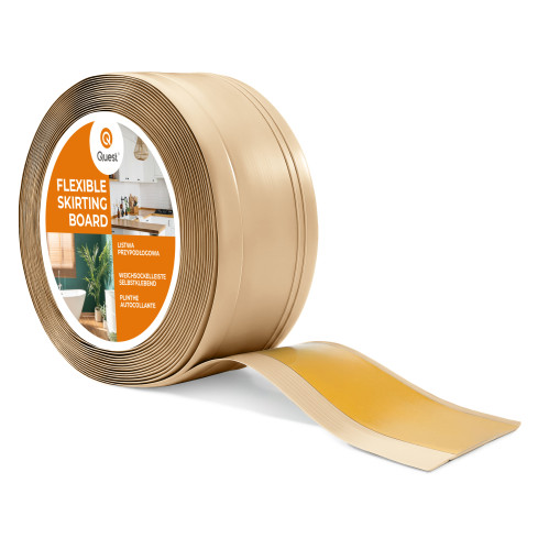 Plintă PVC autoadezivă, profil decorativ flexibil DEKOR, 70x20mm, nisip