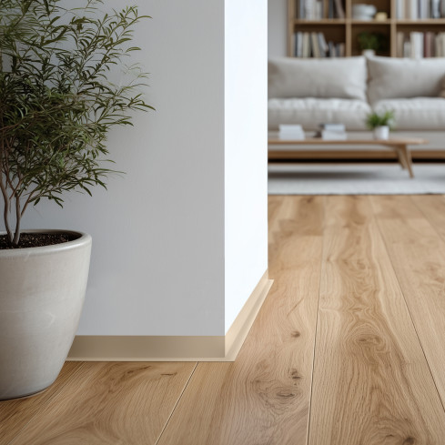 Plintă PVC minimalistă – rigidă, bej