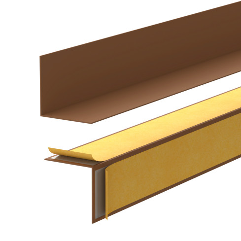 Plintă PVC minimalistă autocolantă – rigidă, maro