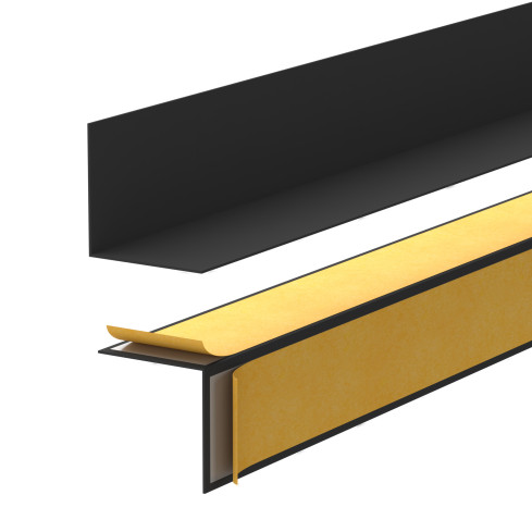 Plintă PVC minimalistă autocolantă – rigidă, neagră