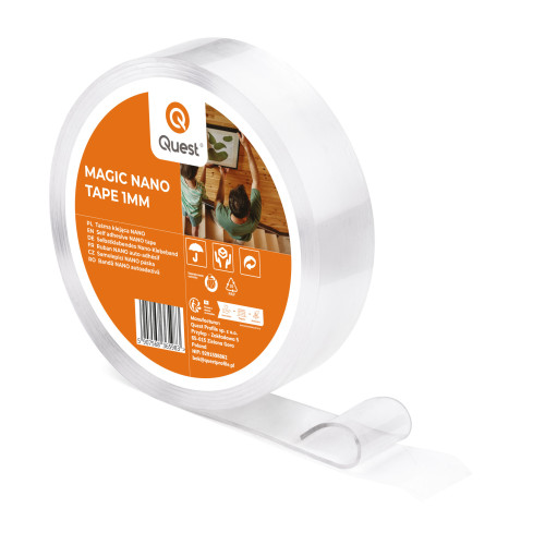 Bandă de montare autoadezivă cu gel, nano față-verso 30mm x 5 m