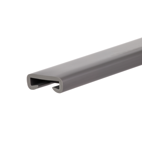 Balustradă din PVC, balustradă pentru scări, balustradă pentru scări, PREMIUM, 40x8mm, gri închis, 1m