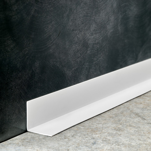  Profil de colț PVC, inegal, lipit pe exterior, protecție colț, alb