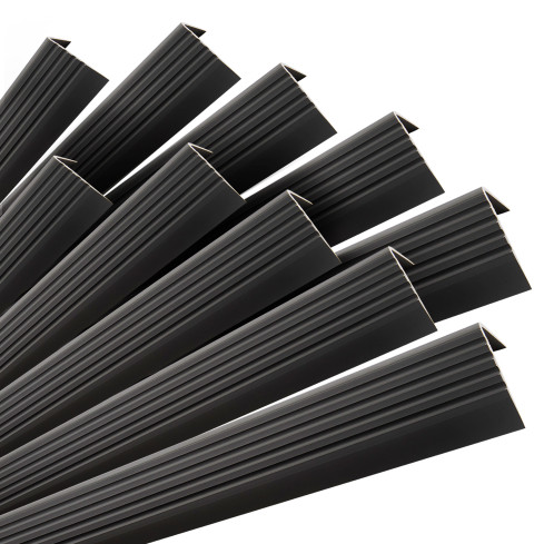 Profil antiderapant pentru scări cu adeziv 50x42mm, 100 cm negru - Set