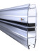 Garnitură de duș magnetică dreaptă 200 cm transparentă, 2 bucăți
