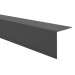 PVC Profil unghiular dur, plastic, protecție pentru margini, gri închis