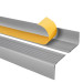 Profil antiderapant pentru scări cu adeziv, 50x42mm, argintiu