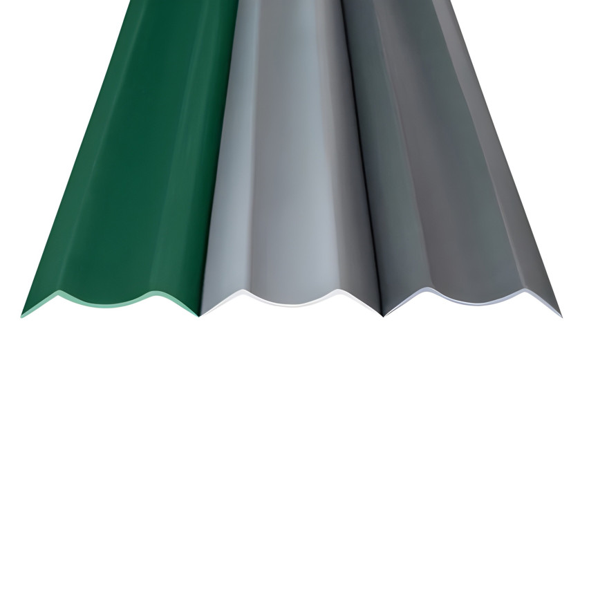 Listă de gard din PVC pentru montaj vertical - verde