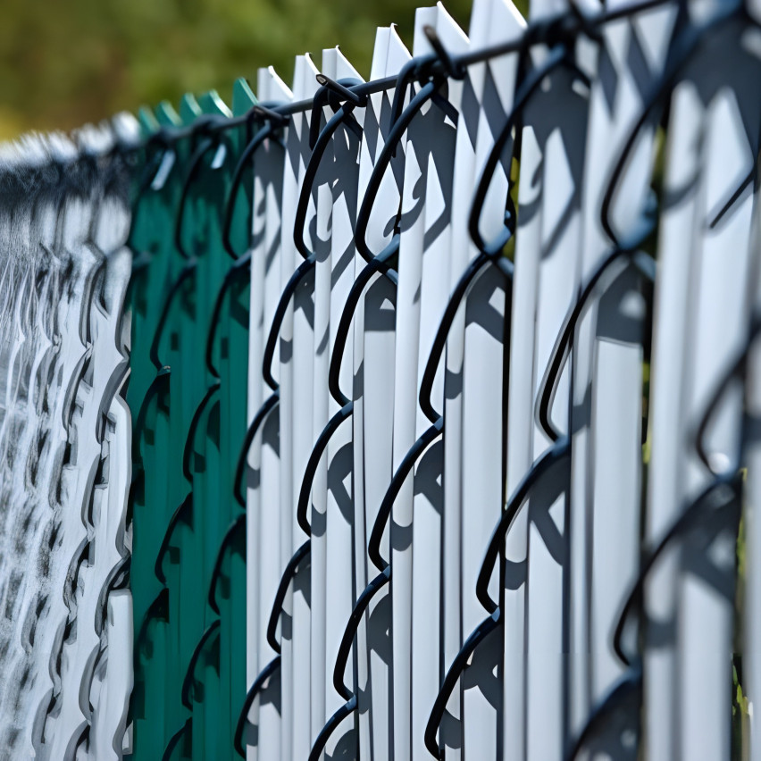 Listă de gard din PVC pentru montaj vertical - verde