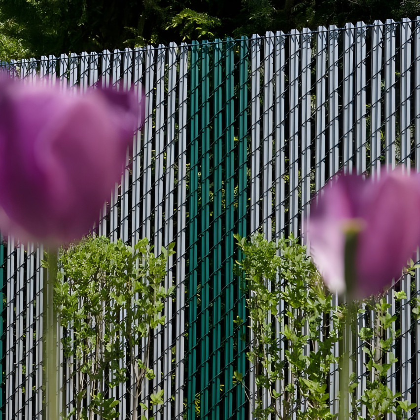 Listă de gard din PVC pentru montaj vertical - verde