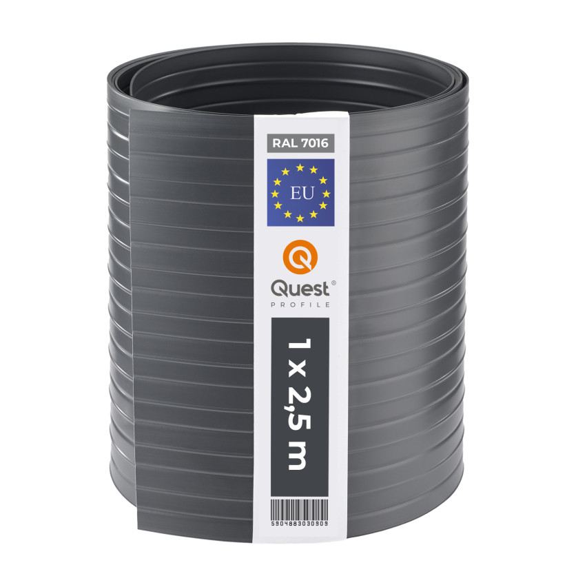 Bandă de gard Quest® Lux 900 g/m², 19cm Antracit RAL7016