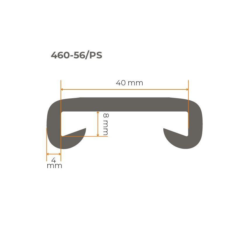 Balustradă PVC, balustradă scări, balustradă scări, PREMIUM, 40x8mm, verde deschis, 1m