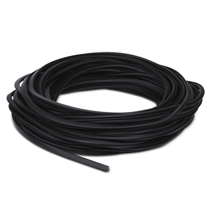 Profil antiderapant pentru scări negru, 10mm, cu caneluri, 25m