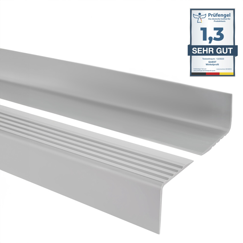 Profil antiderapant pentru trepte 50x42mm 150cm gri deschis