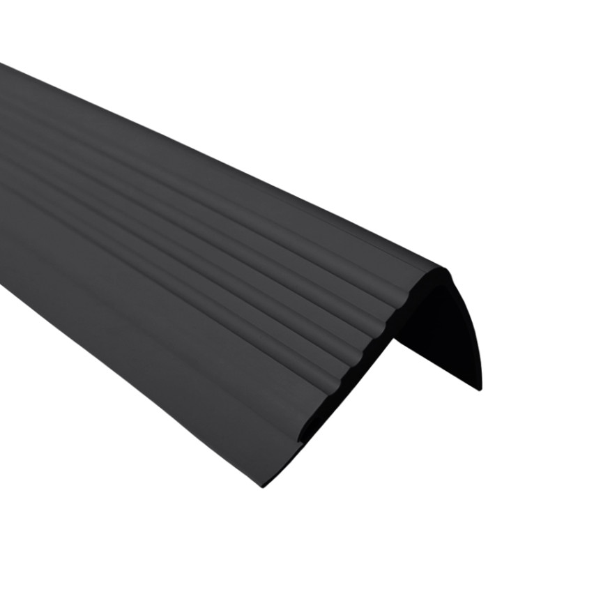 Profil antiderapant pentru scări cu adeziv, 48x42mm, negru, 