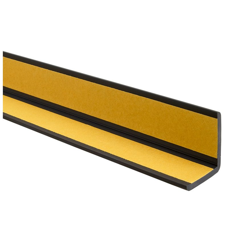 Profil unghiular din PVC, plastic autoadeziv, protecție pentru margini, negru