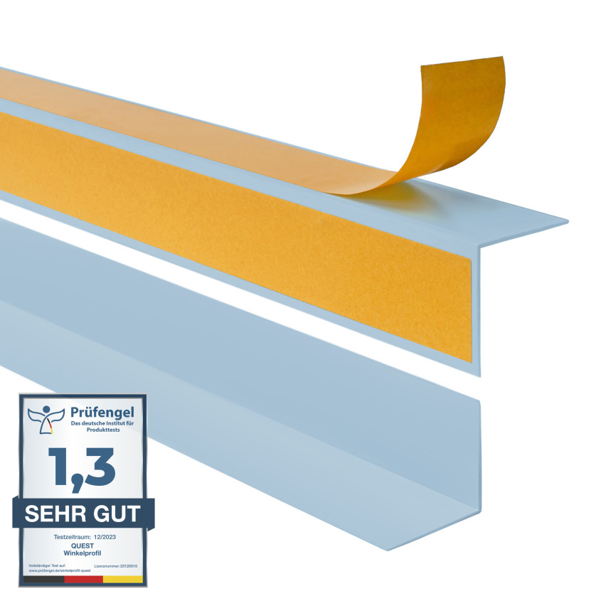 Profil unghiular lipit ferm pe exterior, albastru deschis