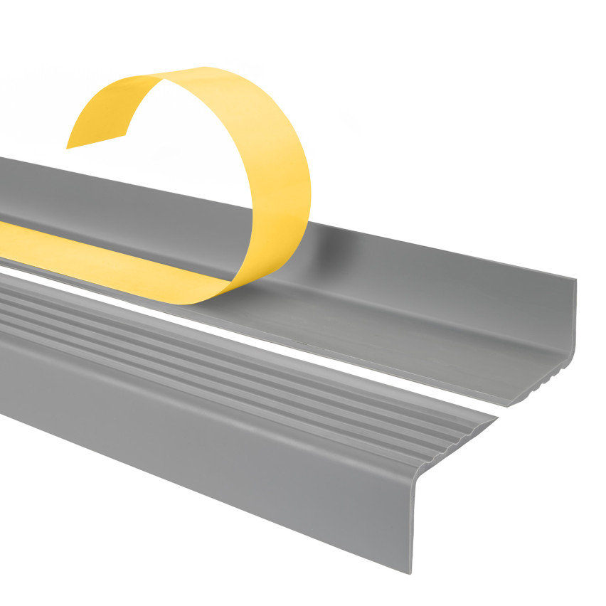 Profil antiderapant pentru scări autoadeziv 40x25mm gri
