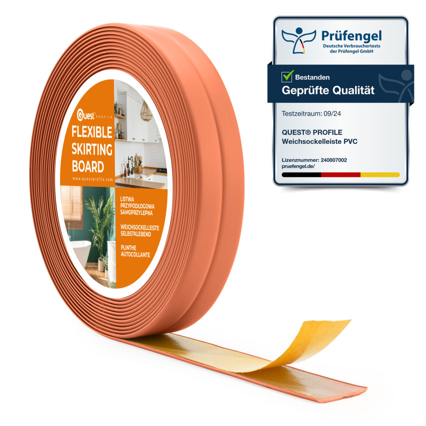 Plinta moale autoadezivă moale 10x10mm pentru bucătărie și baie Bandă de etanșare a îmbinărilor din PVC cărămidă 5m