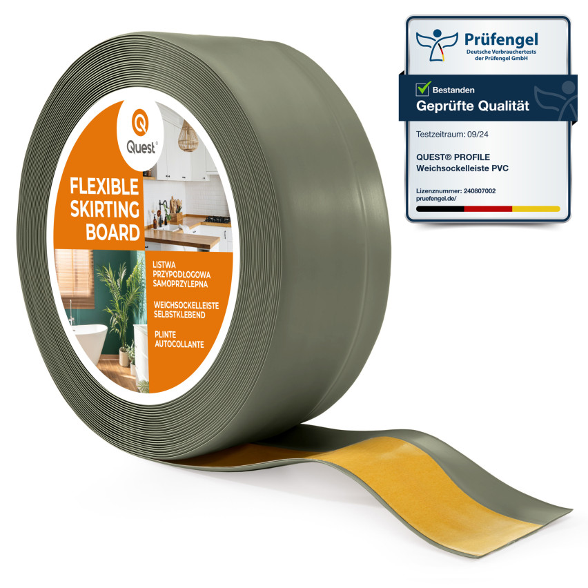 Plintă autoadezivă din PVC 50x20mm verde măsliniu