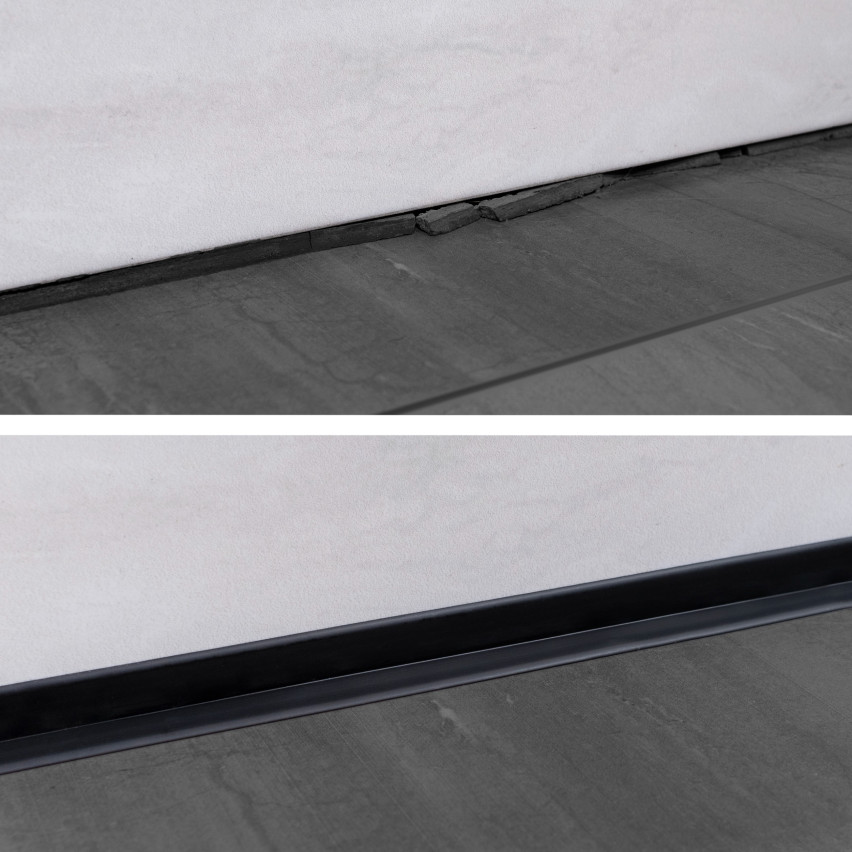 Plintă moale autoadezivă 50x20 mm, garnitură de perete flexibilă pentru bucătărie și baie, plintă PVC, bandă de etanșare, alb