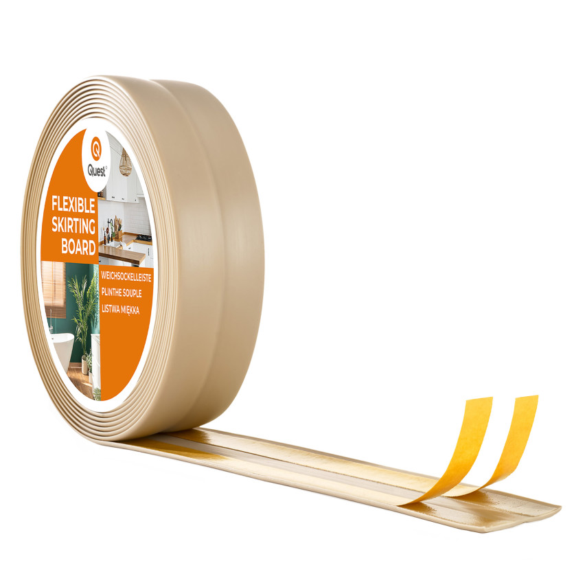 Listă de finisare autoadezivă din PVC, bej