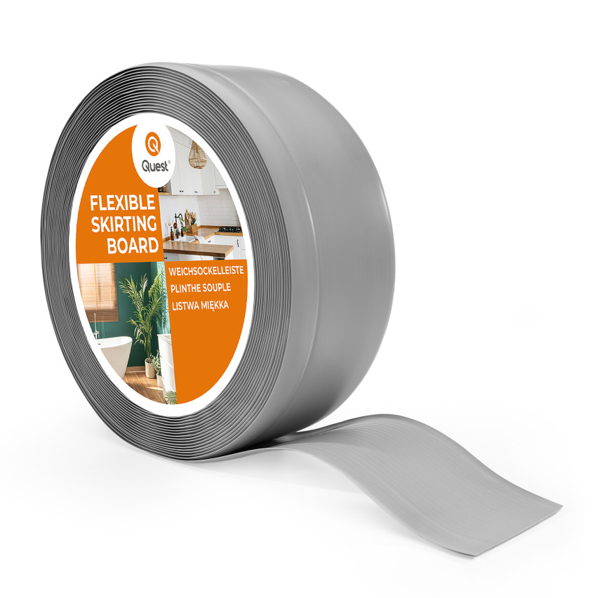Plinta moale, Plinta flexibilă, Plinta de colț, PVC 70x20mm, gri