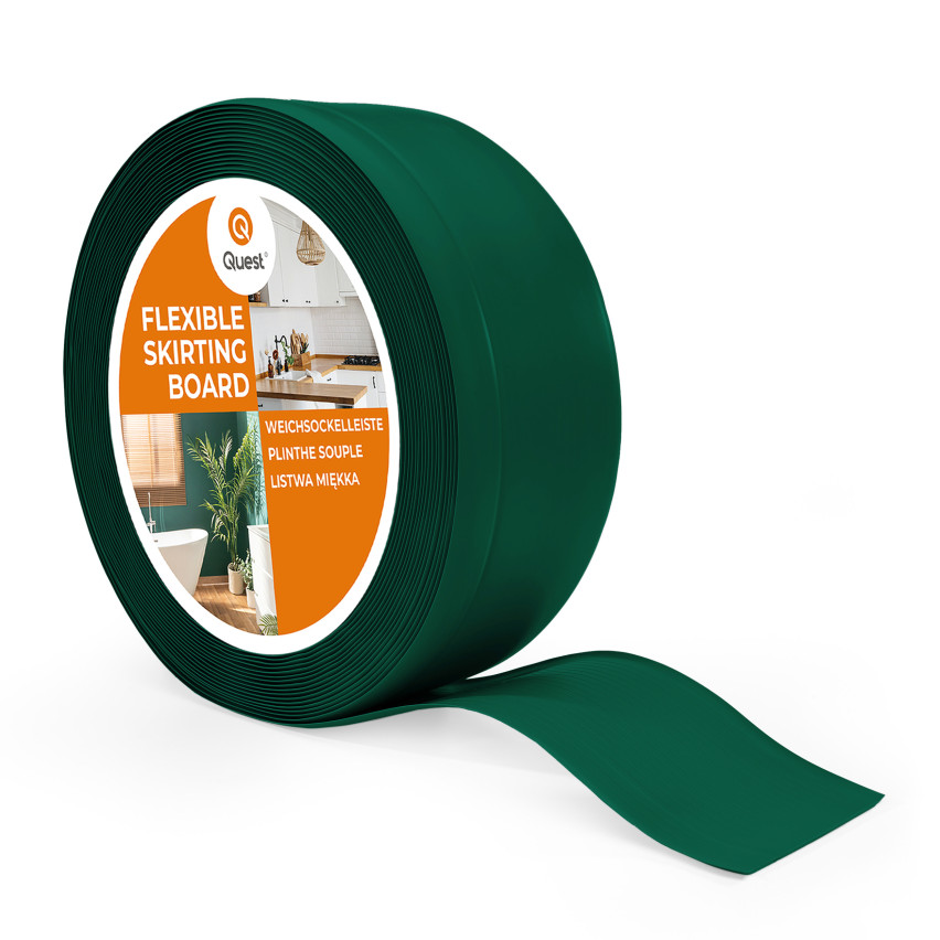 Plinta moale, Plinta flexibilă, Plinta de colț, PVC 70x20mm, verde