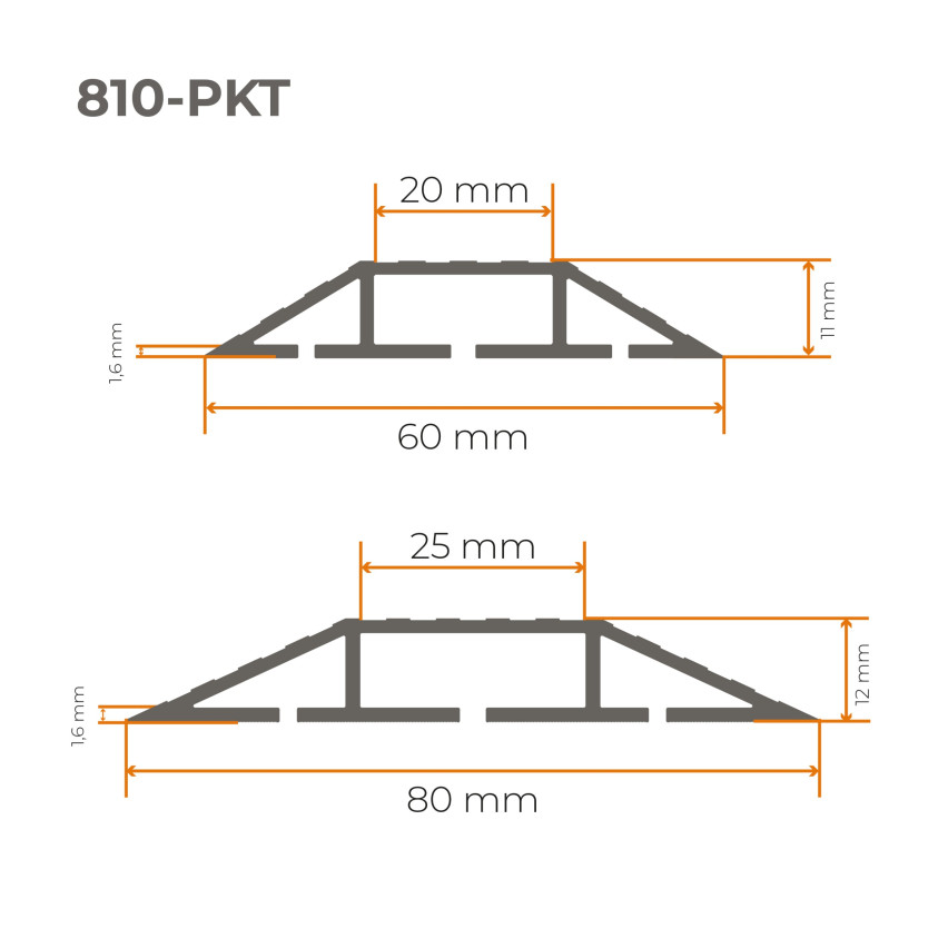 Canal cablu din PVC - 200 cm, trapezoidale, bej