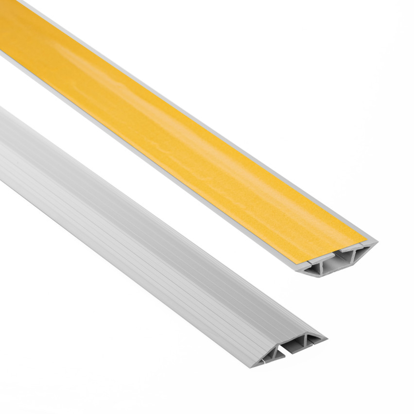 PVC autoadeziv intrare cablu - 200 cm, trapezoidal, gri