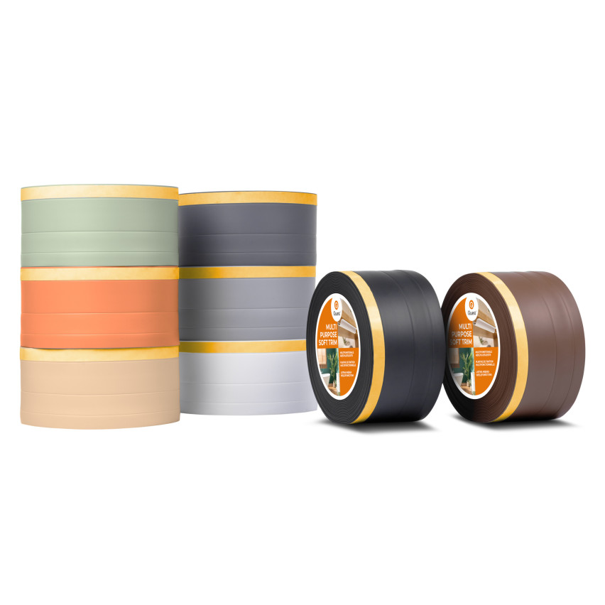 Baghetă Multifuncțională din PVC 4în1 – Panou de Finisare Autocolant, 120 mm, Alb