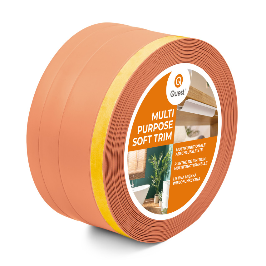 Baghetă Multifuncțională din PVC 4în1 – Panou de Finisare Autocolant, 120 mm, Cărămiziu