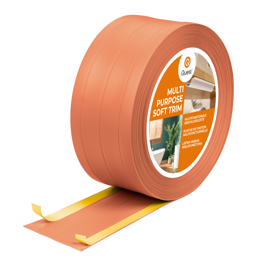 Baghetă Multifuncțională din PVC 4în1 – Panou de Finisare Autocolant, Cărămiziu