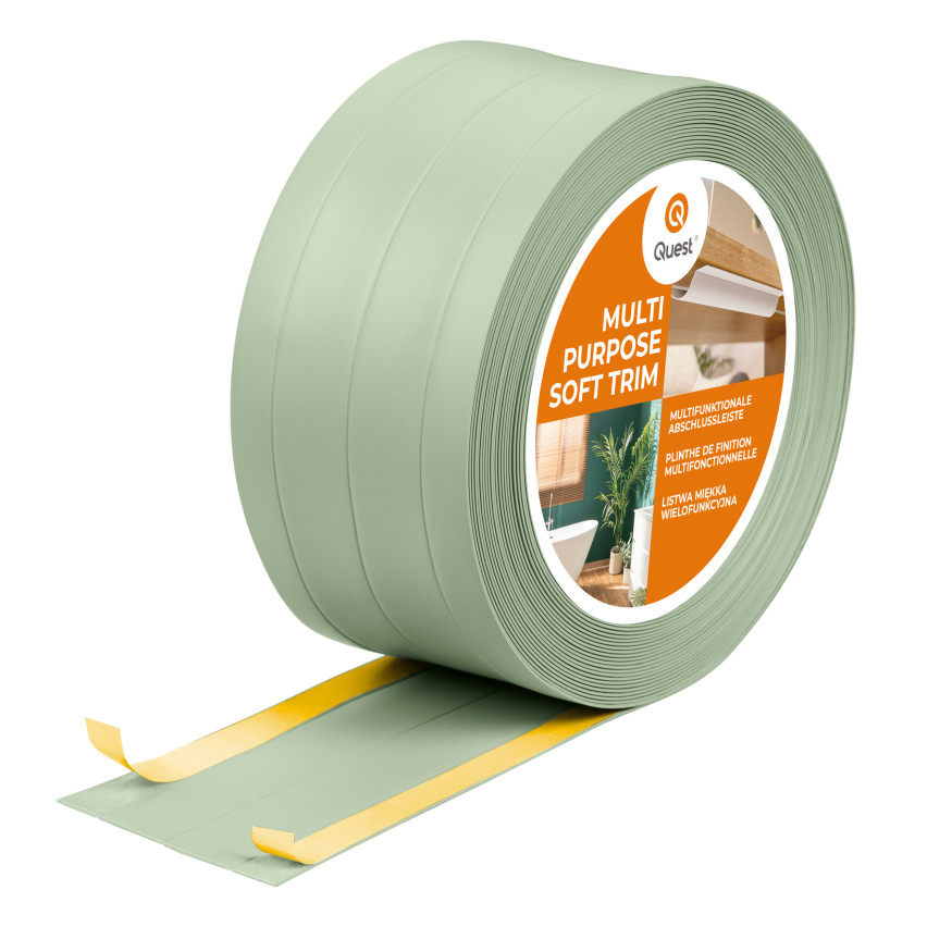 Baghetă Multifuncțională din PVC 4în1 – Panou de Finisare Autocolant, Verde Deschis