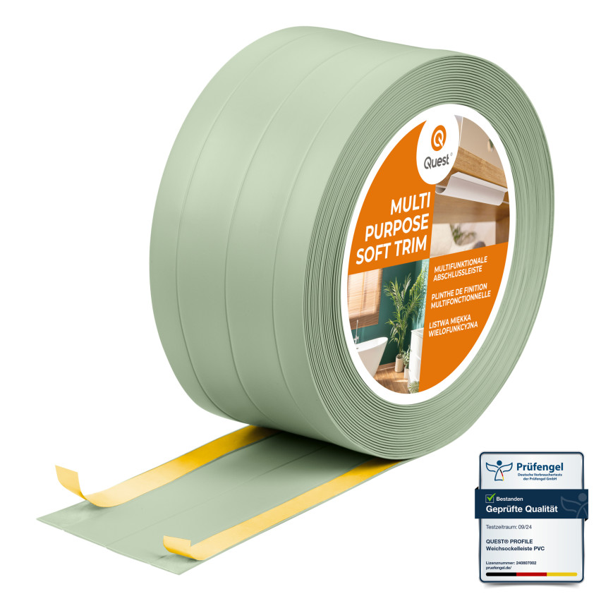 Baghetă Multifuncțională din PVC 4în1 – Panou de Finisare Autocolant, Verde Deschis