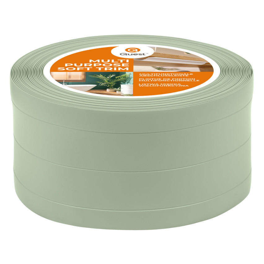 Baghetă Multifuncțională din PVC 4în1 – Panou de Finisare Autocolant, Verde Deschis