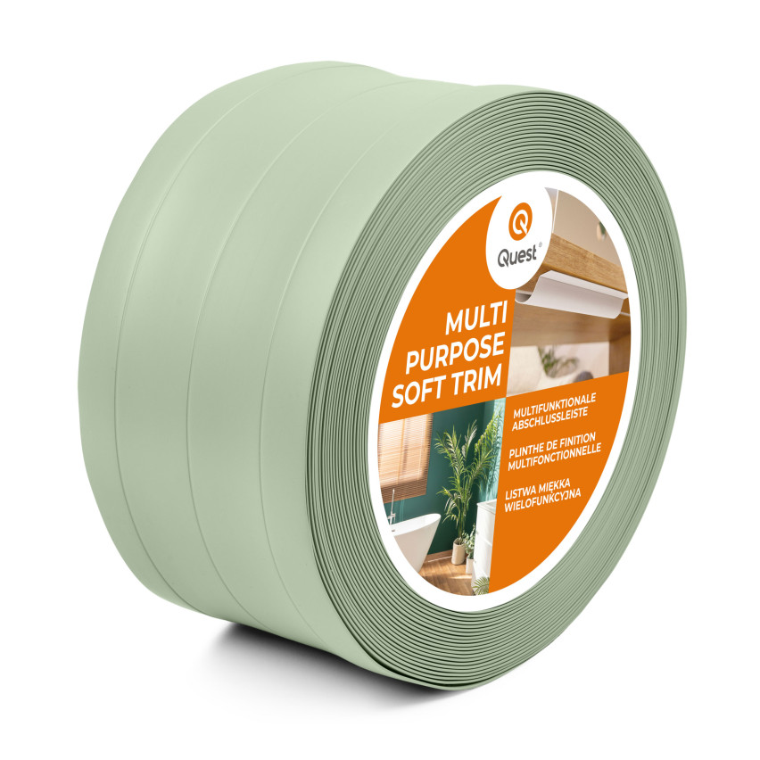 Baghetă Multifuncțională din PVC 4în1 – Panou de Finisare Autocolant, Verde Deschis