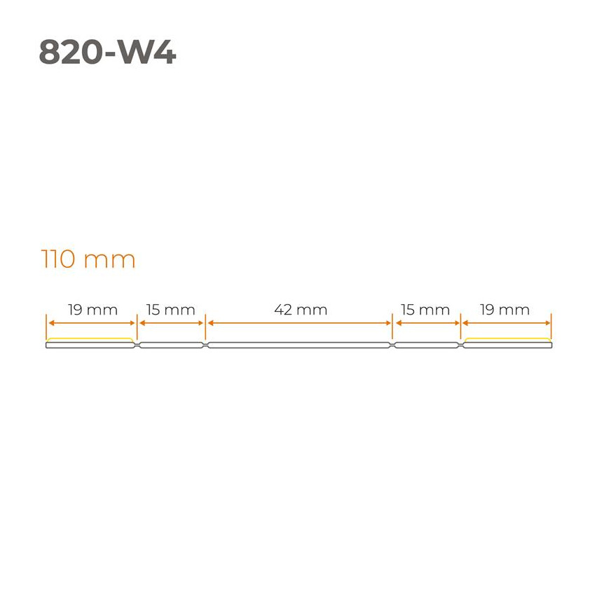 Baghetă Multifuncțională din PVC 2în1 – Panou de Finisaj Autocolant, 110Mm, Alb