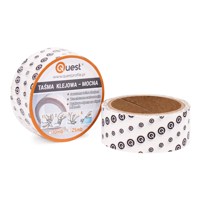 Bandă adezivă puternică cu două fețe pentru PVC, lemn, metal - 10m