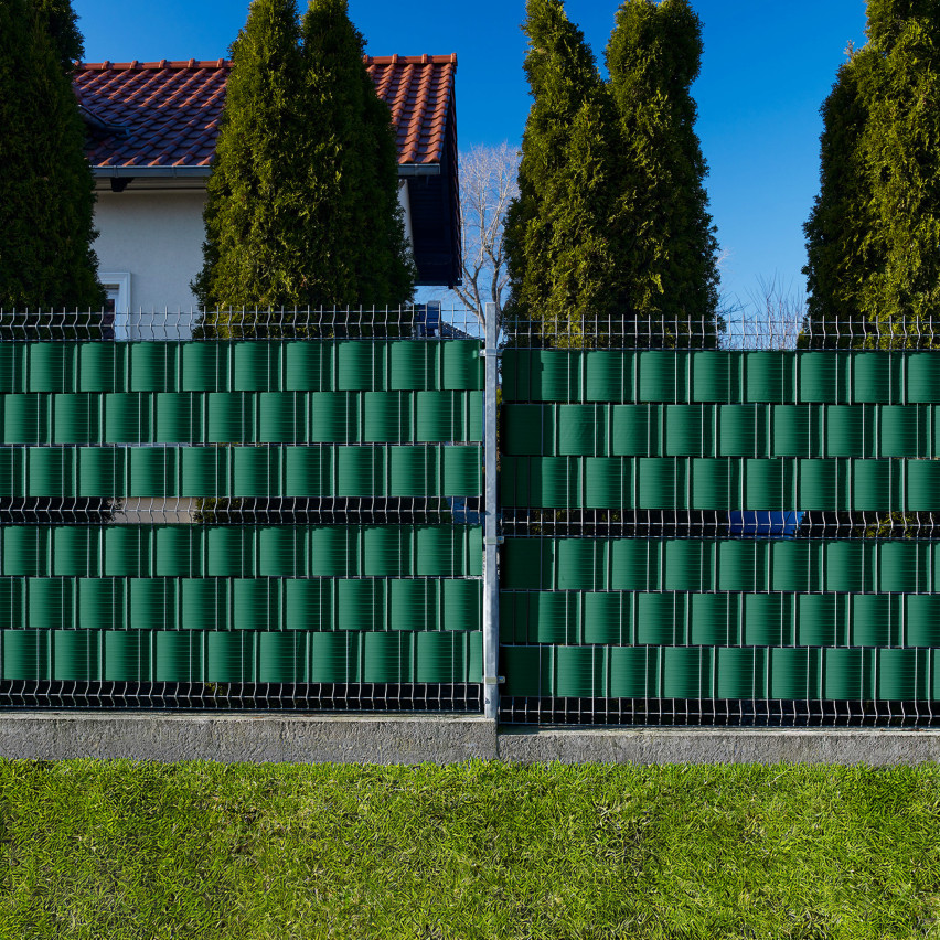 Bandă de gard Quest® Lux 900 g/m², 19cm Verde RAL 6005
