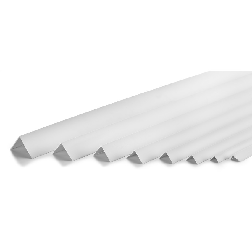 PVC Profil unghiular dur, plastic, protecție pentru margini, alb