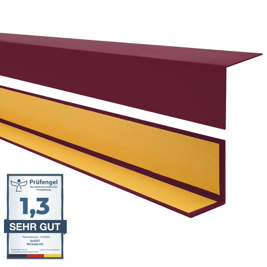 Profil unghiular din PVC, protecție autoadezivă pentru margini, protecție pentru colțuri, roșu burgundy