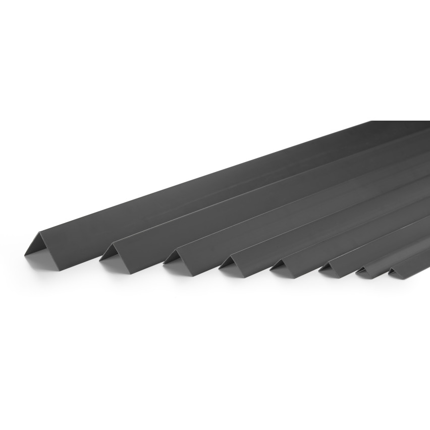 PVC Profil unghiular dur, plastic, protecție pentru margini, negru